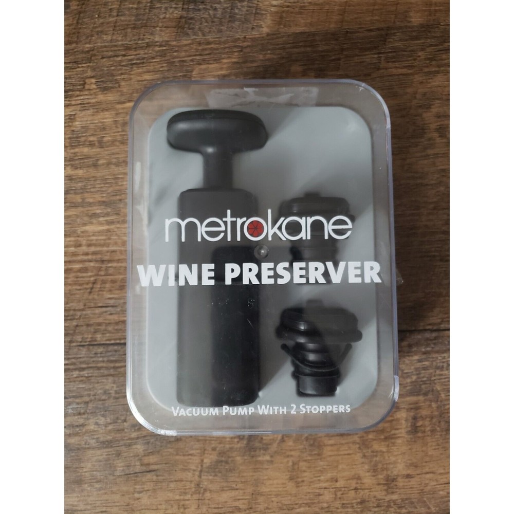 Metrokane Wine Preserver - Vacuum Pump with 2 Stoppers